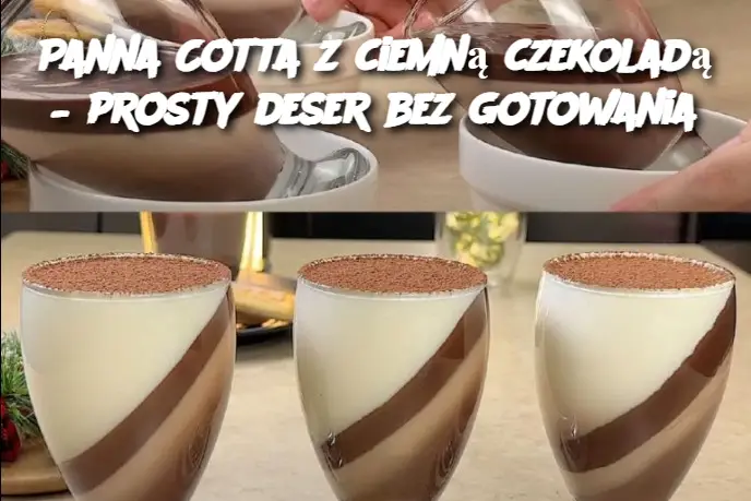 Panna Cotta z ciemną czekoladą – prosty deser bez gotowania