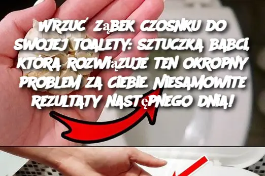 Wrzuć ząbek czosnku do swojej toalety: sztuczka babci, która rozwiązuje ten okropny problem za Ciebie. Niesamowite rezultaty następnego dnia!