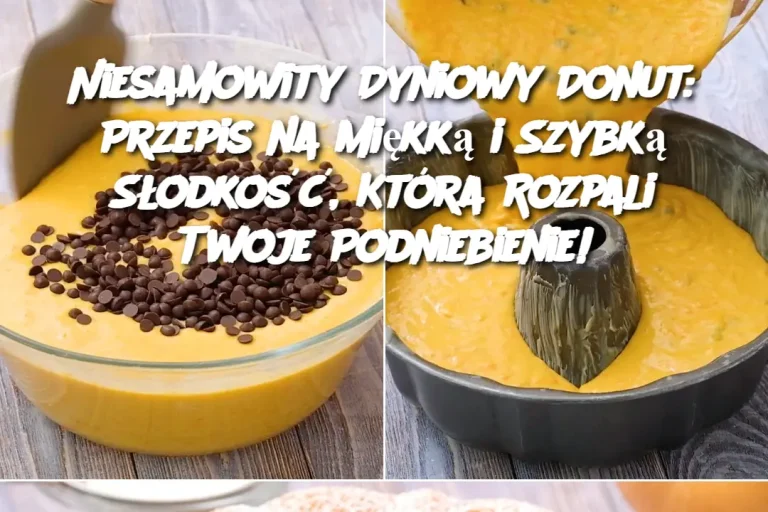 Niesamowity Dyniowy Donut: Przepis na Miękką i Szybką Słodkość, Która Rozpali Twoje Podniebienie!