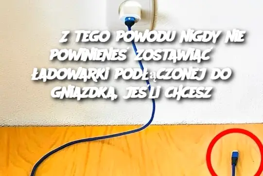 Z tego powodu nigdy nie powinieneś zostawiać ładowarki podłączonej do gniazdka, jeśli chcesz