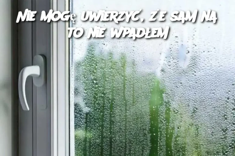 Nie mogę uwierzyć, że sam na to nie wpadłem