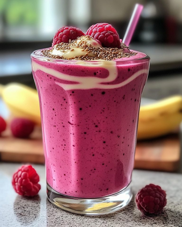 SMOOTHIE Z MALINAMI I SIEMIENIEM LNIANYM  Musisz tego spróbować!